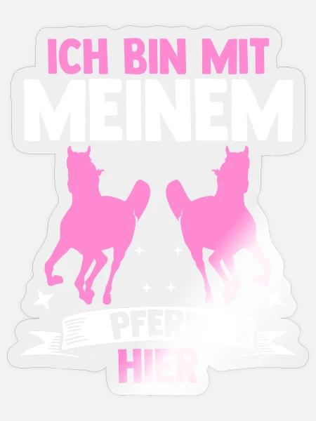 Reiten Pferdeliebhaber Reiterhof Pferde - Sticker Größe S (10 x 10 cm) - Transparent glänzend