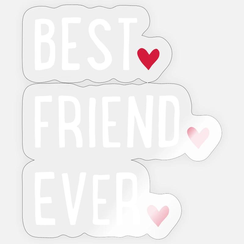 Bester Freund - Sticker Größe S (10 x 10 cm) - Transparent glänzend