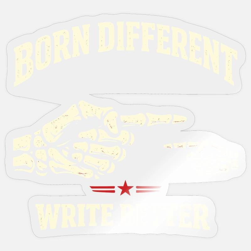 Born Different - Sticker Größe S (10 x 10 cm) - Transparent glänzend