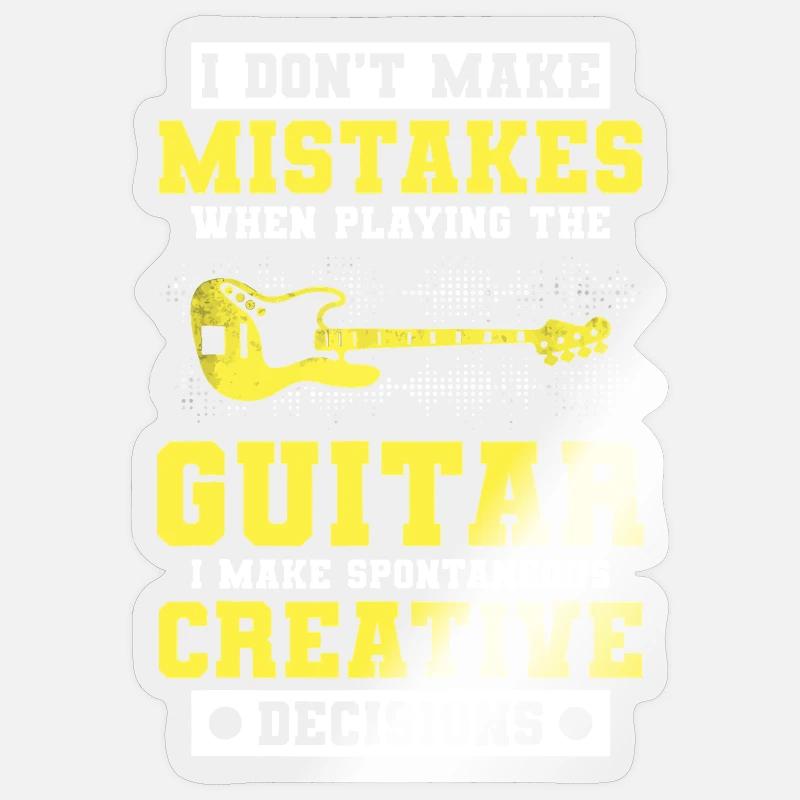 Guitar Creative Decisions Tee - Sticker Größe S (10 x 10 cm) - Transparent glänzend
