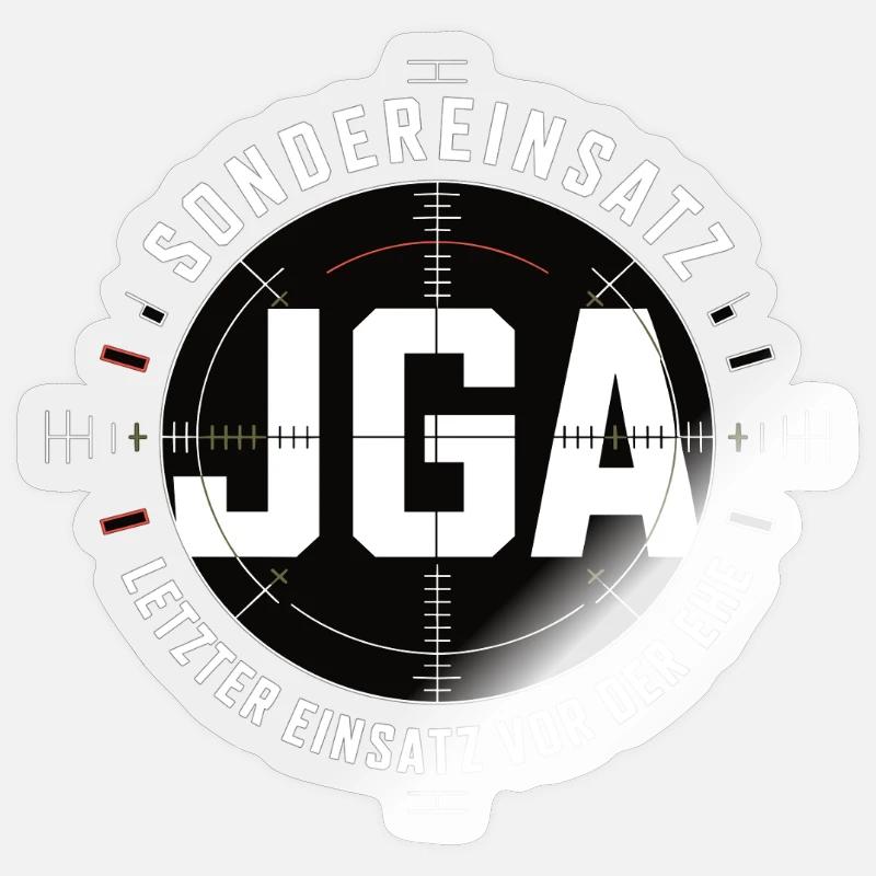  Sondereinsatz JGA – Letzter Einsatz vor der Ehe Sticker Größe S (10 x 10 cm)