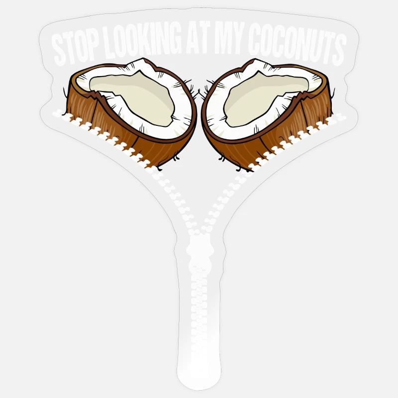 Coconut Zipper Joke Graphic Tee - Sticker taille S (10 x 10 cm) - brillant transparent