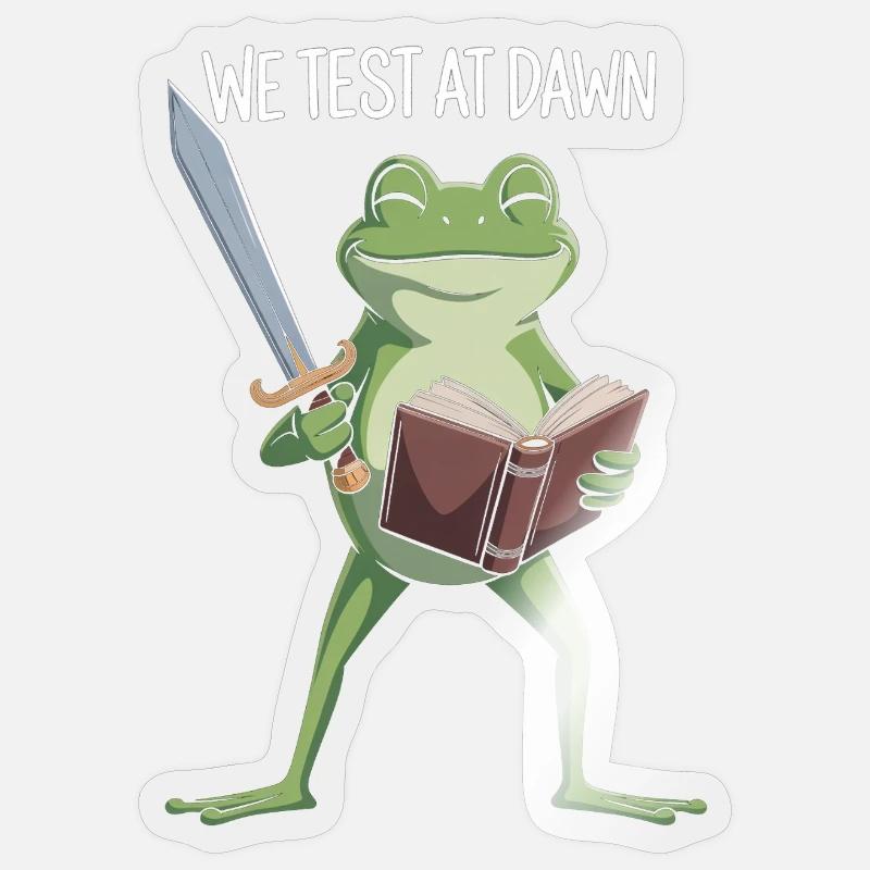 Dawn Test Frog - Sticker Größe S (10 x 10 cm) - Transparent glänzend