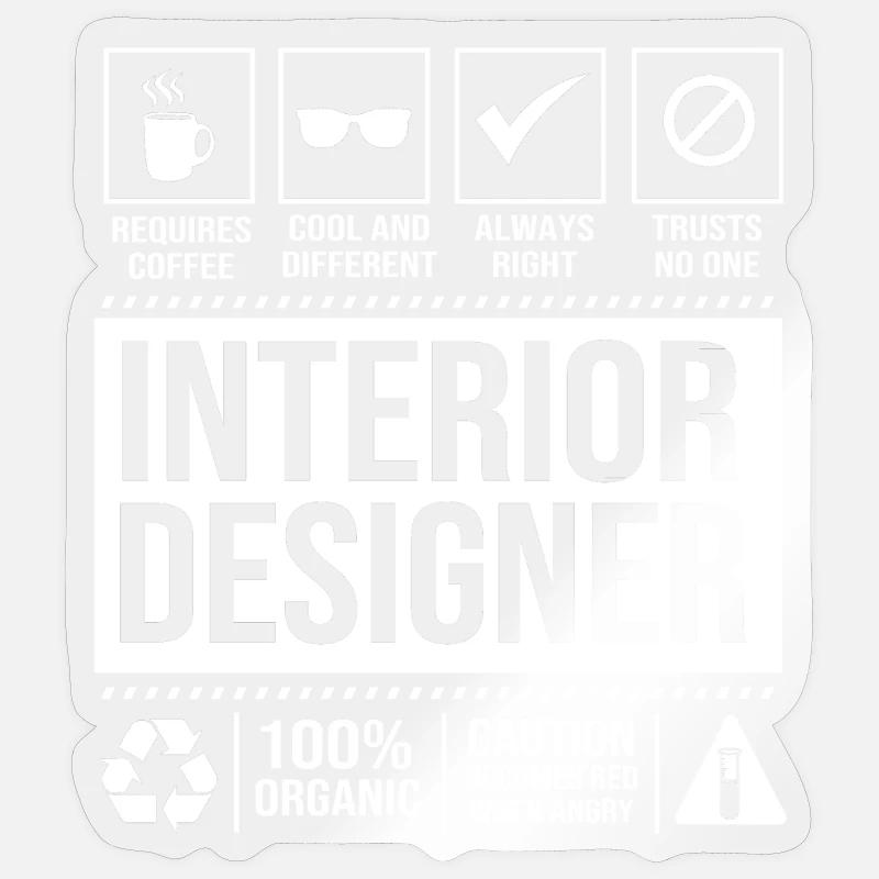 Architect Interior Designer Architecture - Sticker size S (10 x 10 cm) - transparent glossy
