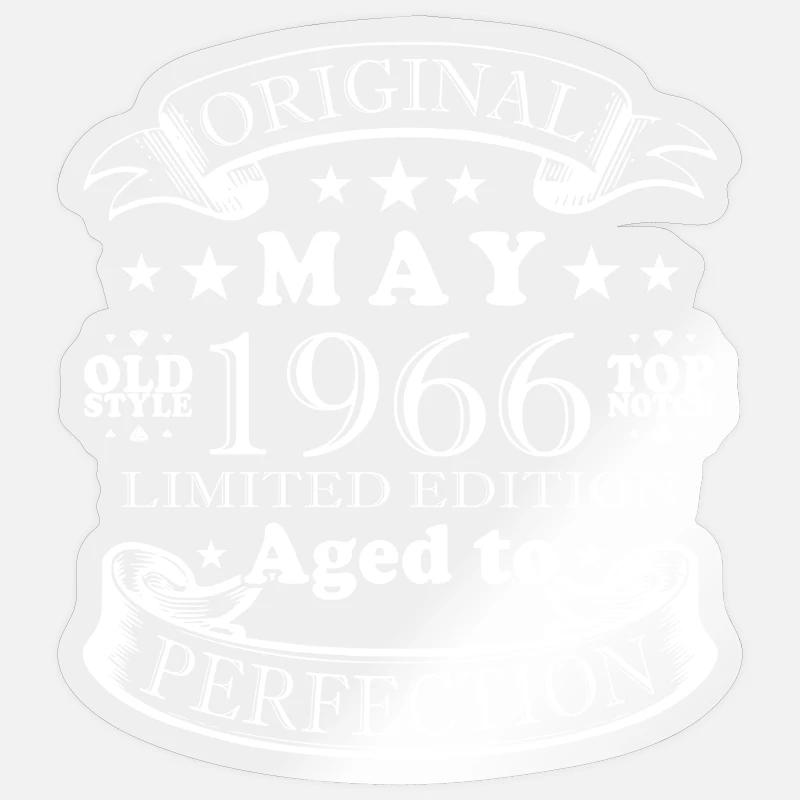 May 1966 - Sticker size S (10 x 10 cm) - transparent glossy
