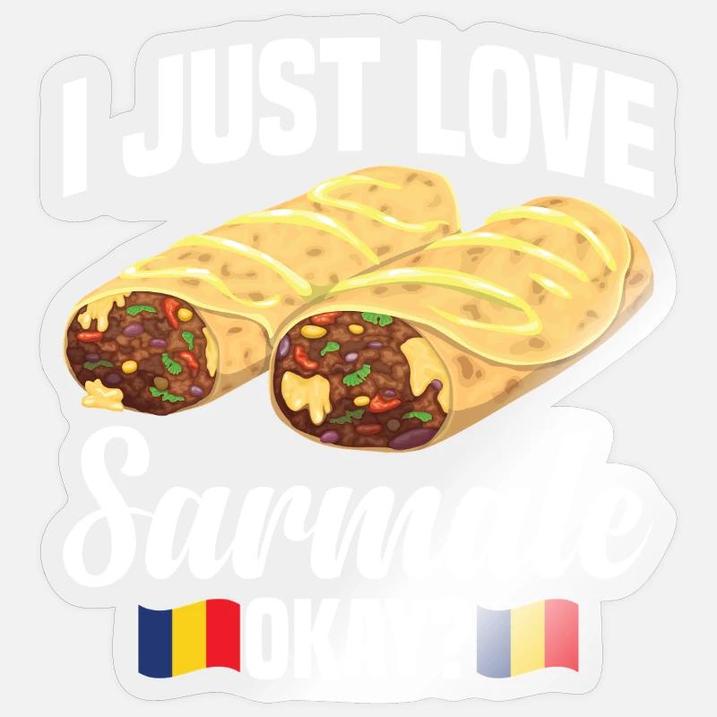 Plat roumain de Sarmale Snack serbe Sticker taille S (10 x 10 cm)