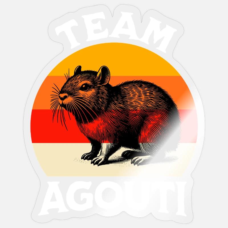 Équipe Aguti - Sticker taille S (10 x 10 cm) - brillant transparent