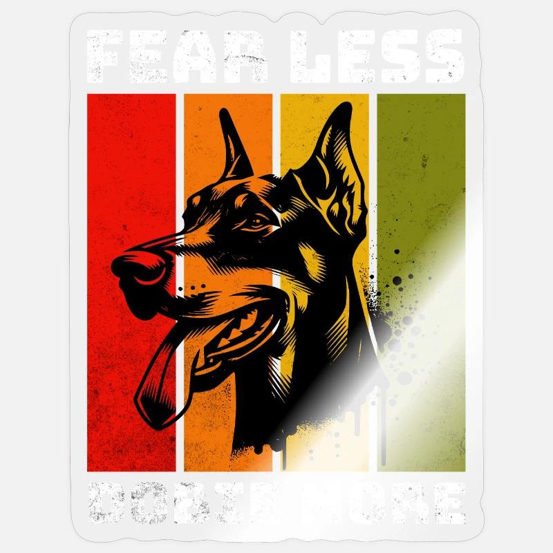Doberman Dobermann - Sticker Größe S (10 x 10 cm) - Transparent glänzend