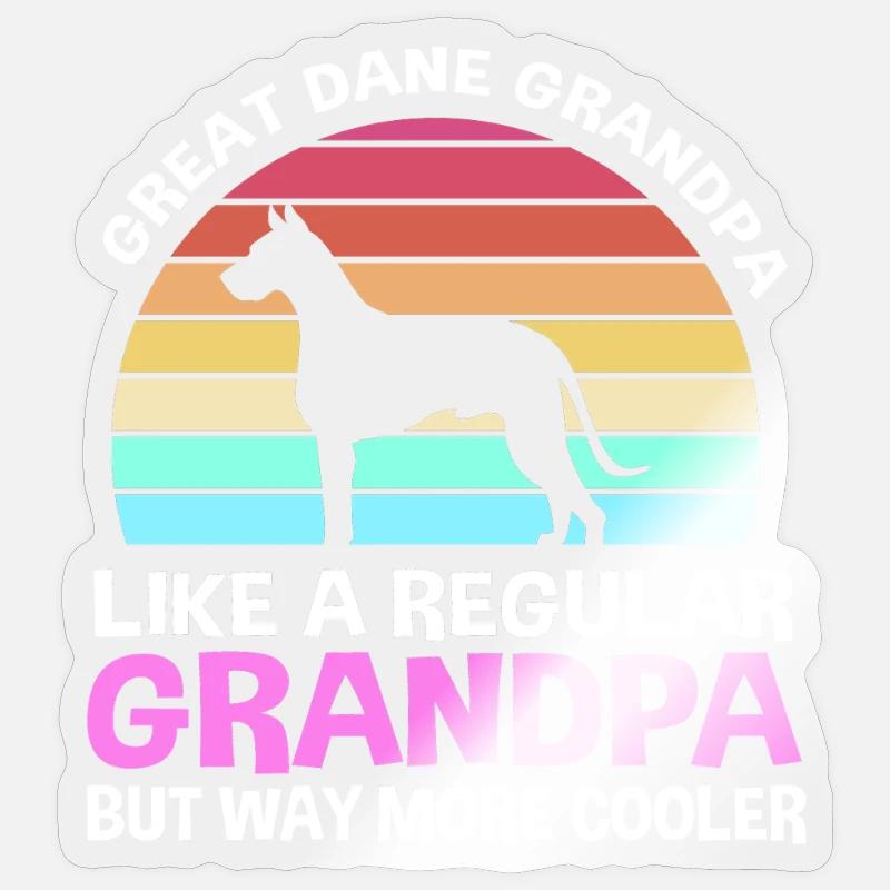 Great Dane - Sticker size S (10 x 10 cm) - transparent glossy