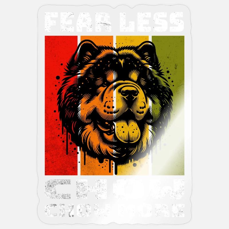 Chow Chow Chowchow - Sticker Größe S (10 x 10 cm) - Transparent glänzend