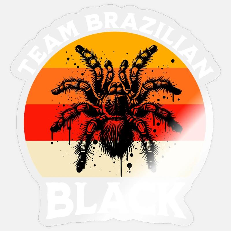 Équipe Tarentule Noire - Sticker taille S (10 x 10 cm) - brillant transparent