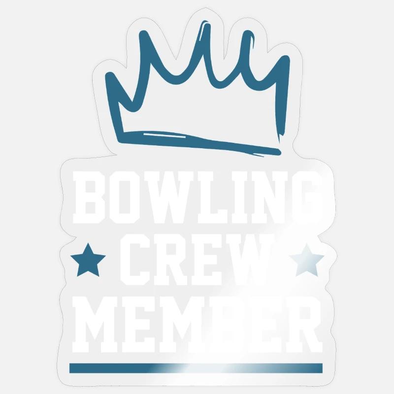 Bowling Crew - Sticker Größe S (10 x 10 cm) - Transparent glänzend