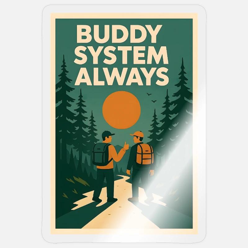 Always Buddy System | Scouts - Sticker size S (10 x 10 cm) - transparent glossy