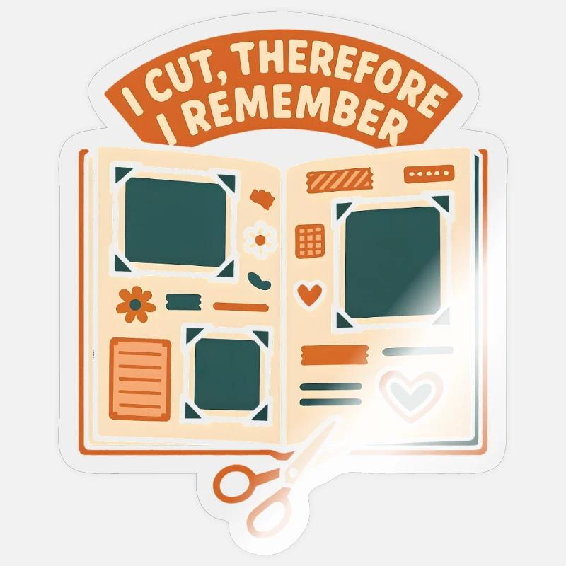 Ich schneide | Scrapbooking Basteln - Sticker Größe S (10 x 10 cm) - Transparent glänzend