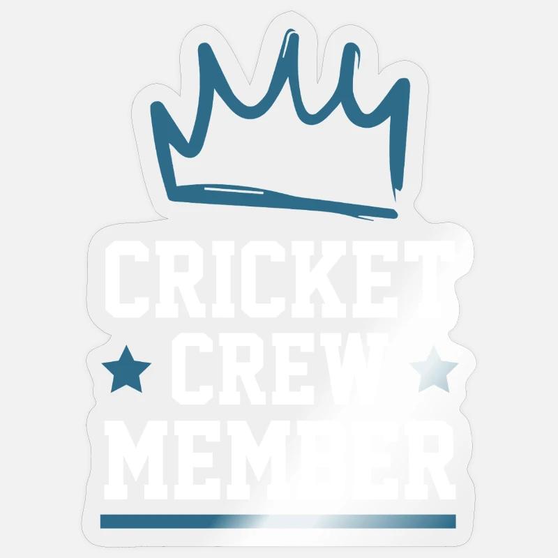 Cricket Crew - Sticker size S (10 x 10 cm) - transparent glossy