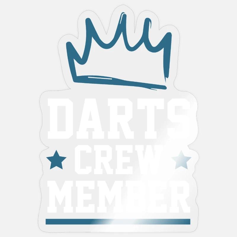 Darts Crew - Sticker Größe S (10 x 10 cm) - Transparent glänzend