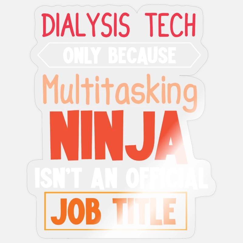 Technicien en dialyse néphrologie - Sticker taille S (10 x 10 cm) - brillant transparent
