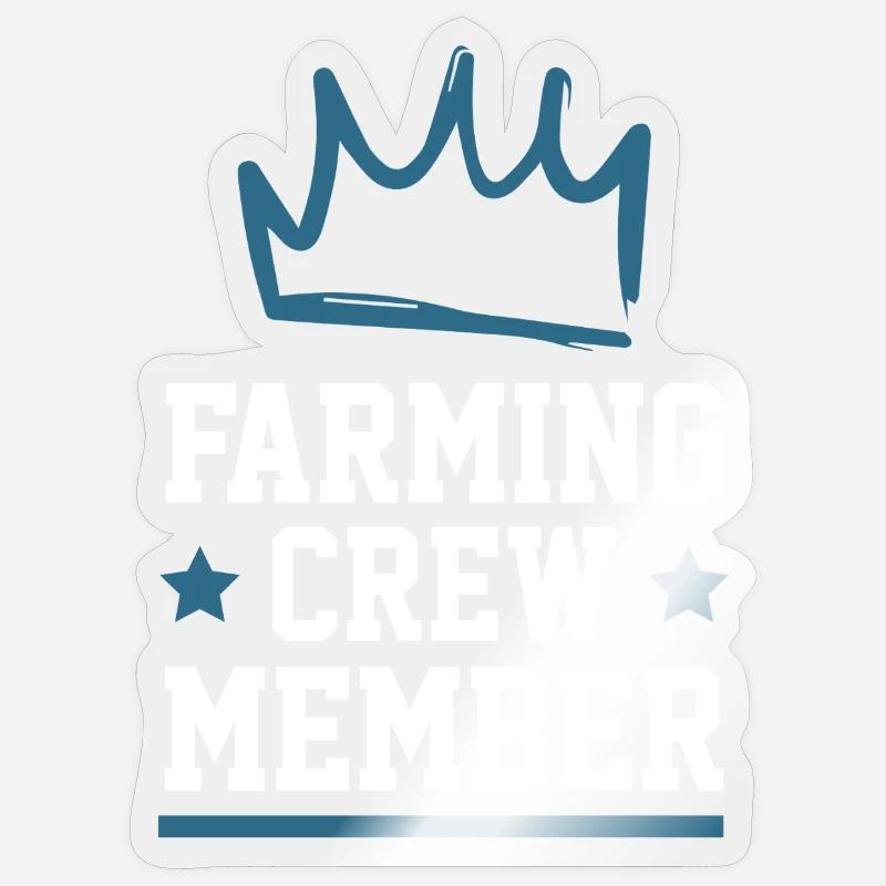 Farming Crew - Sticker size S (10 x 10 cm) - transparent glossy