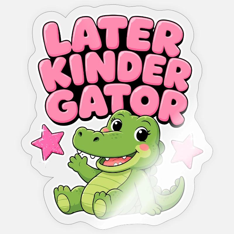 Später Kindergator – Kindergarten-Mädchengeschenk - Sticker Größe S (10 x 10 cm) - Transparent glänzend