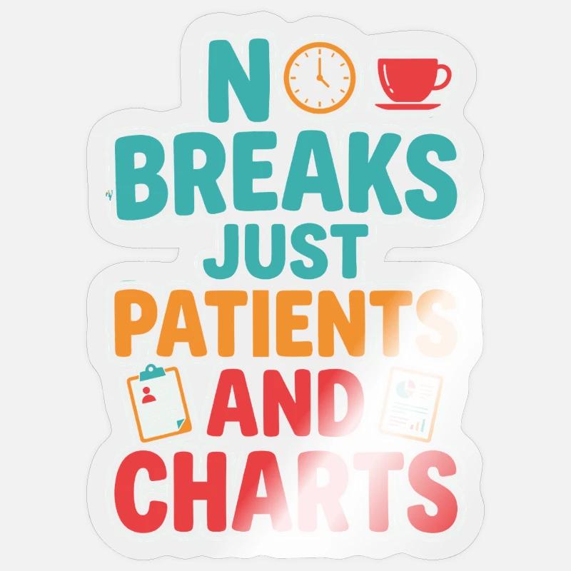 Nachtschicht-krankenschwester, Müde - Sticker Größe S (10 x 10 cm) - Transparent glänzend