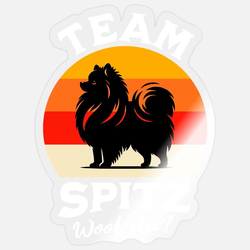 Team Spitz - Sticker Größe S (10 x 10 cm) - Transparent glänzend