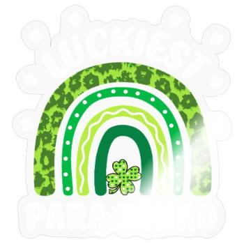 Luckiest Para Squad - Sticker size S (10 x 10 cm) - transparent glossy - Front