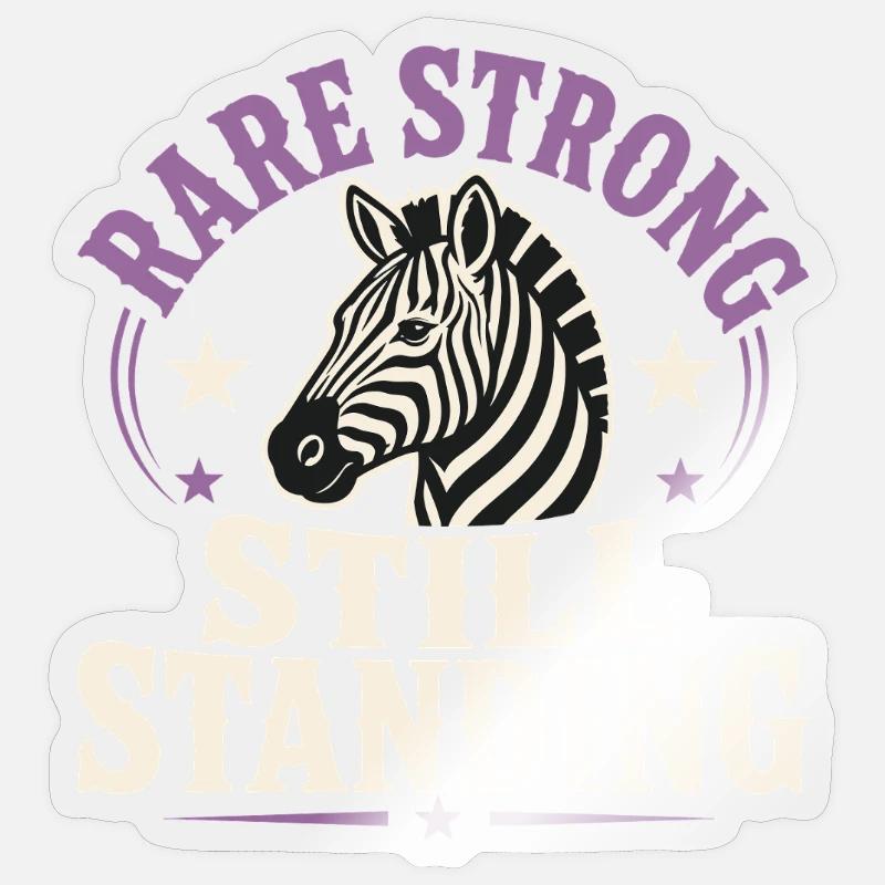 Eds-bewusstsein Ehlers-danlos Zebra-krieger - Sticker Größe S (10 x 10 cm) - Transparent glänzend