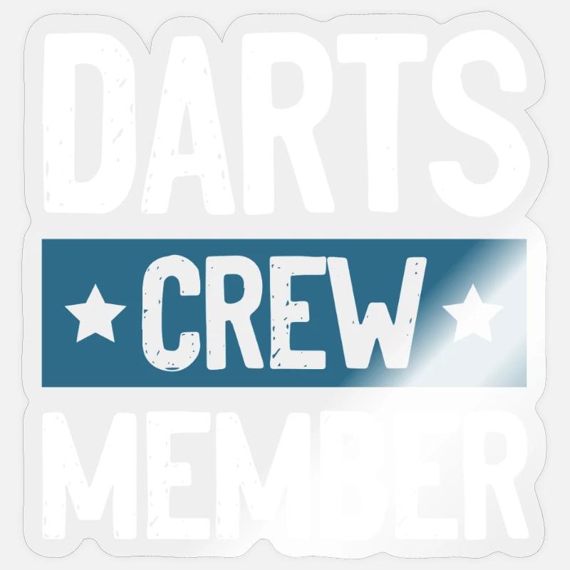 Darts Crew - Sticker Größe S (10 x 10 cm) - Transparent glänzend