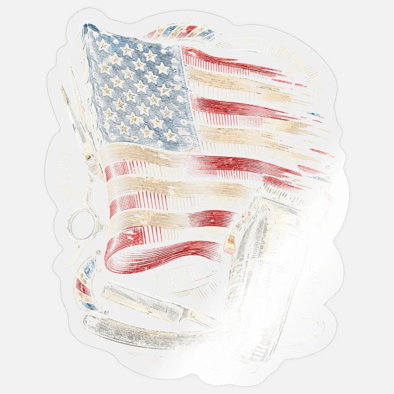 Barber Barbier - Sticker size S (10 x 10 cm) - transparent glossy