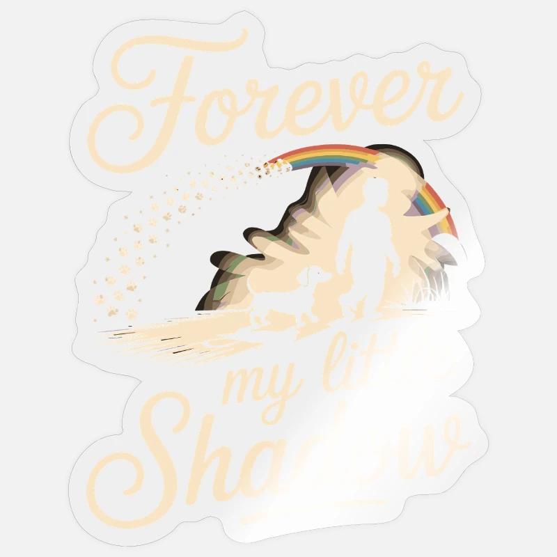 Teckel Shadow - Sticker taille S (10 x 10 cm) - brillant transparent