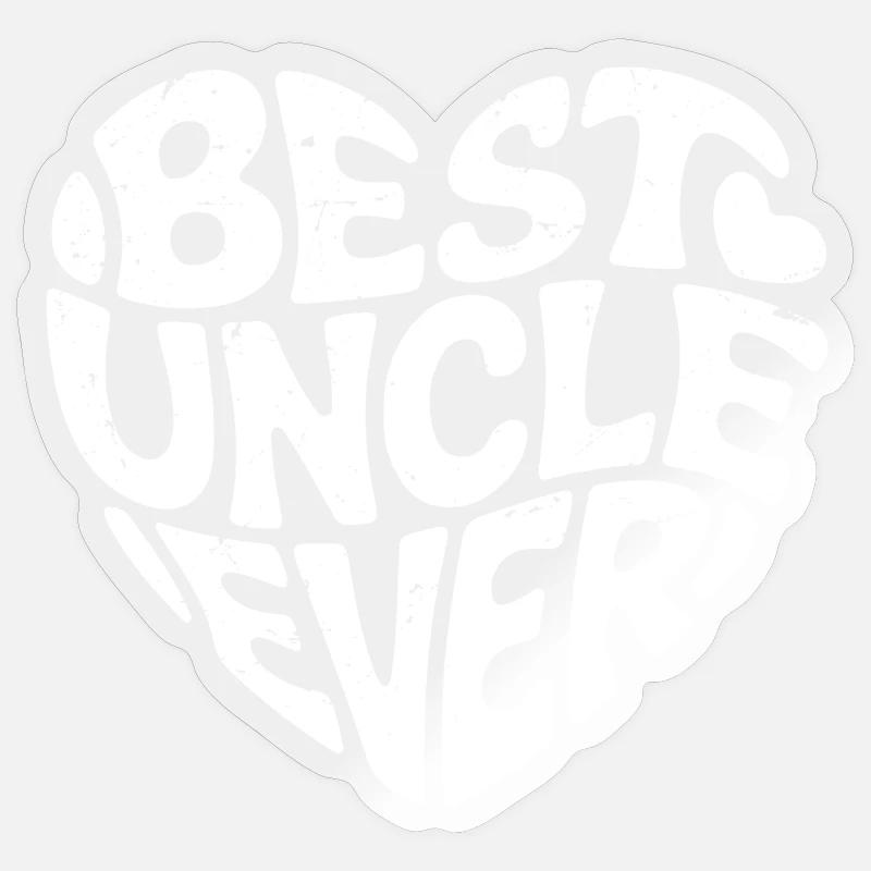 best uncle ever - Sticker Größe S (10 x 10 cm) - Transparent glänzend