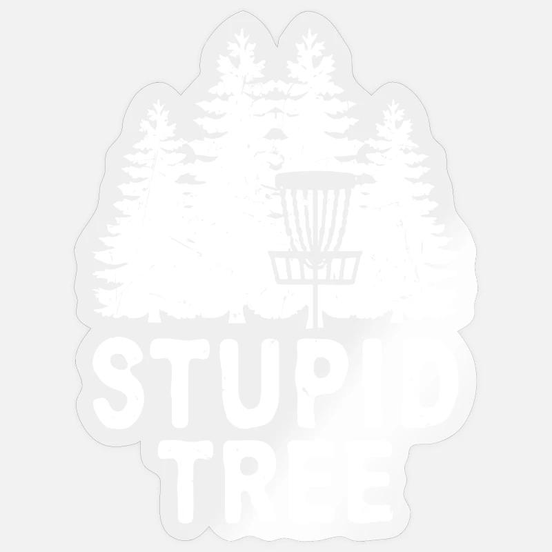 Blöder Tree Disc Golf Tee - Sticker Größe S (10 x 10 cm) - Transparent glänzend