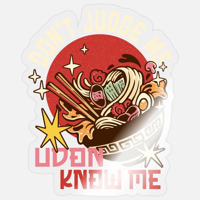 Udon Urteile Mich Nicht - Sticker Größe S (10 x 10 cm) - Transparent glänzend