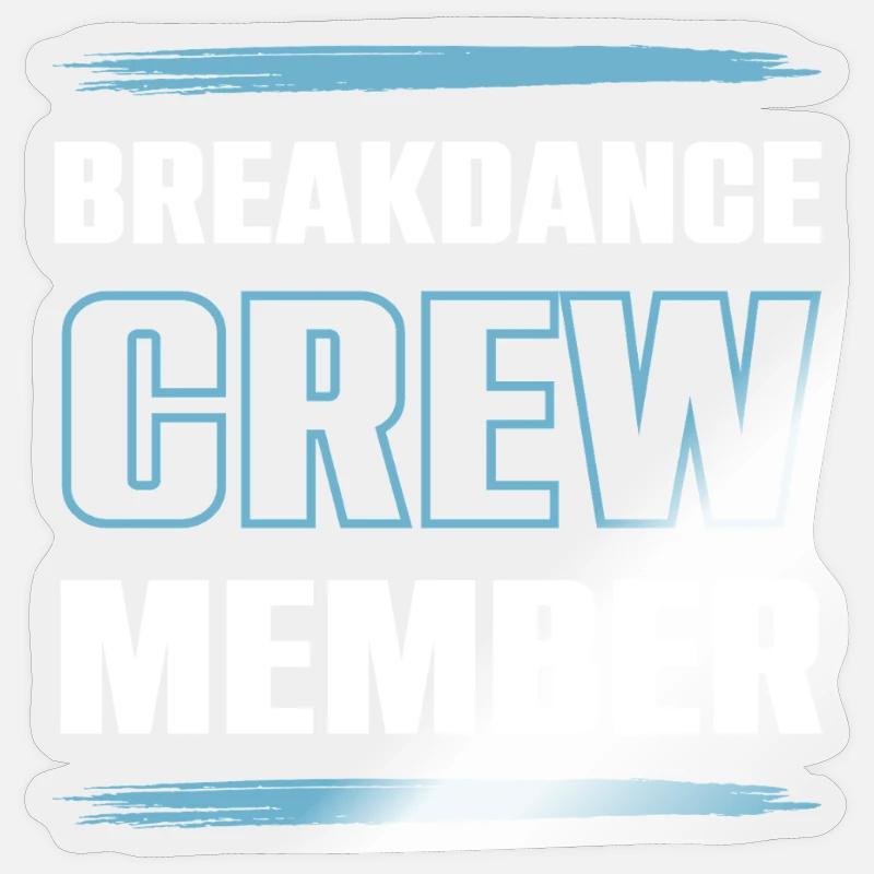 Équipe de breakdance - Sticker taille S (10 x 10 cm) - brillant transparent