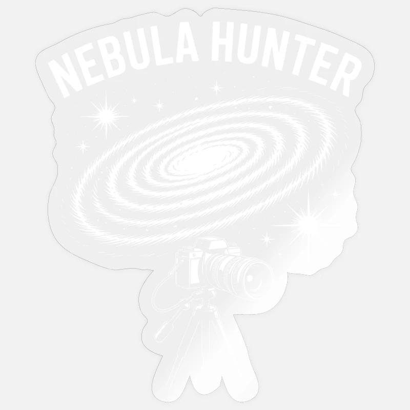 Graphisme du télescope Nebula Hunter - Sticker taille S (10 x 10 cm) - brillant transparent
