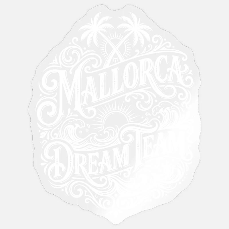 Mallorca Dream Team - Sticker size S (10 x 10 cm) - transparent glossy