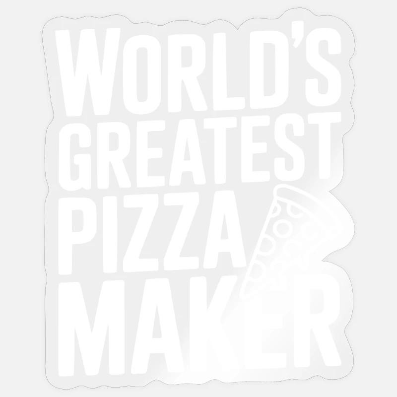 Der beste Pizzabäcker der Welt - Sticker Größe S (10 x 10 cm) - Transparent glänzend