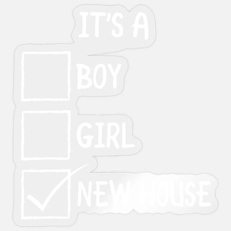 Neues Haus-Checkbox-Meme - Sticker Größe S (10 x 10 cm) - Transparent glänzend