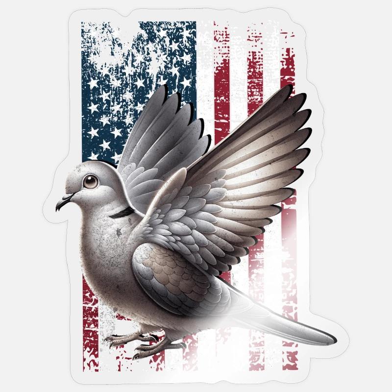 Diamond Dove US Diamanttaube - Sticker taille S (10 x 10 cm) - brillant transparent