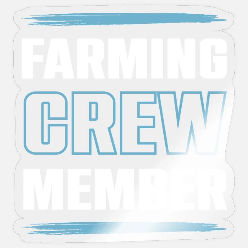 Farming Crew - Sticker size S (10 x 10 cm) - transparent glossy