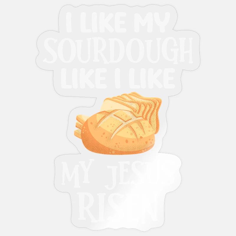 Sauerteig Auferstanden - Sticker Größe S (10 x 10 cm) - Transparent glänzend