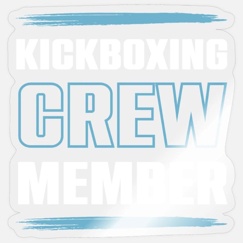Kickboxing Crew - Sticker Größe S (10 x 10 cm) - Transparent glänzend