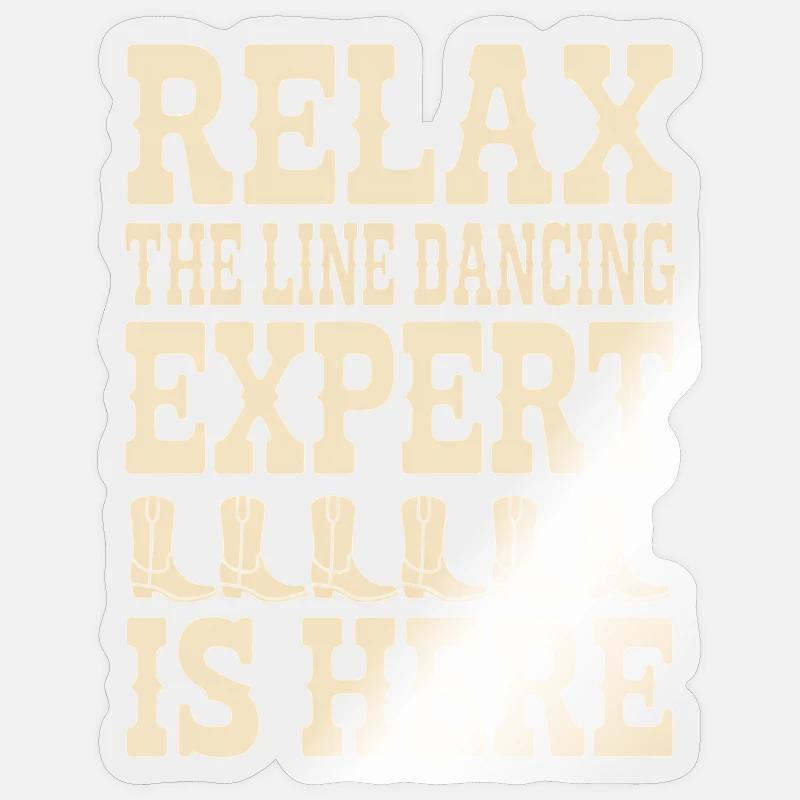 Line Dancing Line Dance Gift - Sticker size S (10 x 10 cm) - transparent glossy