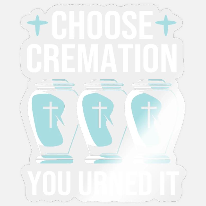 Funeral Undertaker - Sticker size S (10 x 10 cm) - transparent glossy