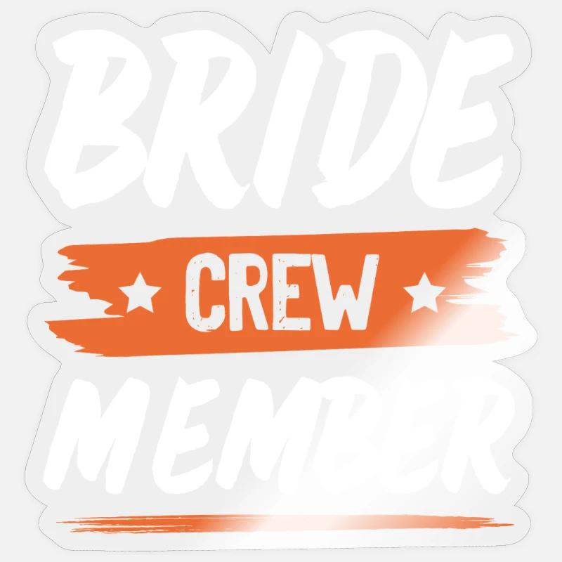 Bride Crew - Sticker Größe S (10 x 10 cm) - Transparent glänzend
