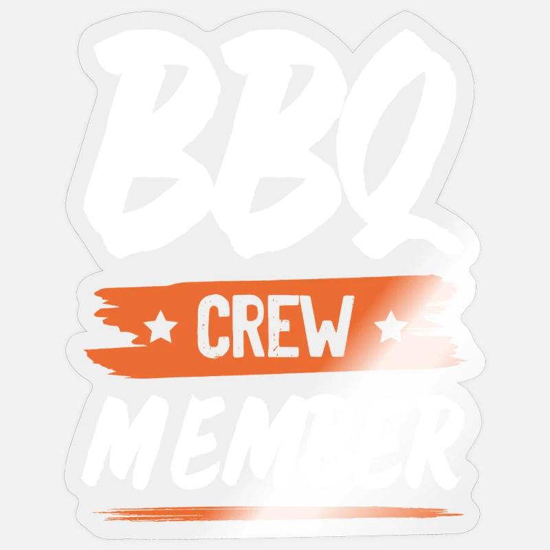 Équipe de barbecue - Sticker taille S (10 x 10 cm) - brillant transparent