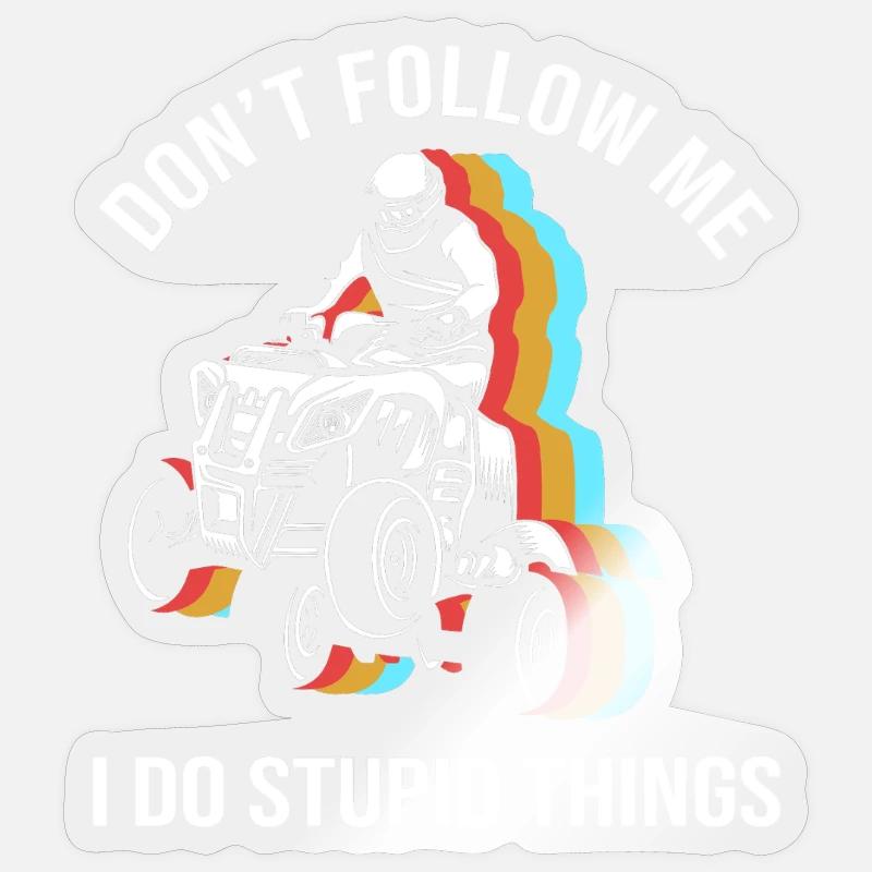 Quad - Sticker Größe S (10 x 10 cm) - Transparent glänzend