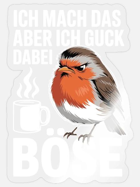 Ich Mach Das Aber Ich Guck Dabei Böse Lustiger - Sticker Größe S (10 x 10 cm) - Transparent glänzend