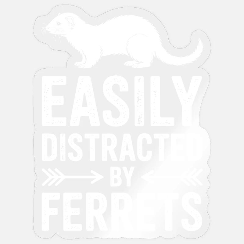 Frettchen Sprüche Lustiges Frettchen Geschenk - Sticker Größe S (10 x 10 cm) - Transparent glänzend