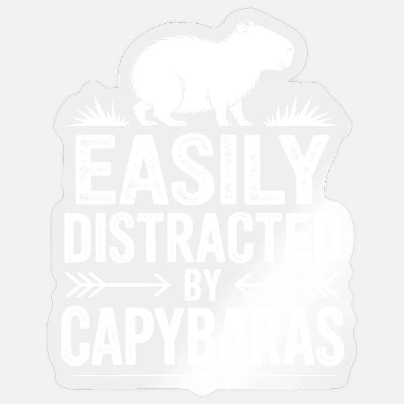 Capybara Sprüche Capybara Lustig Capybara Geschenk - Sticker Größe S (10 x 10 cm) - Transparent glänzend